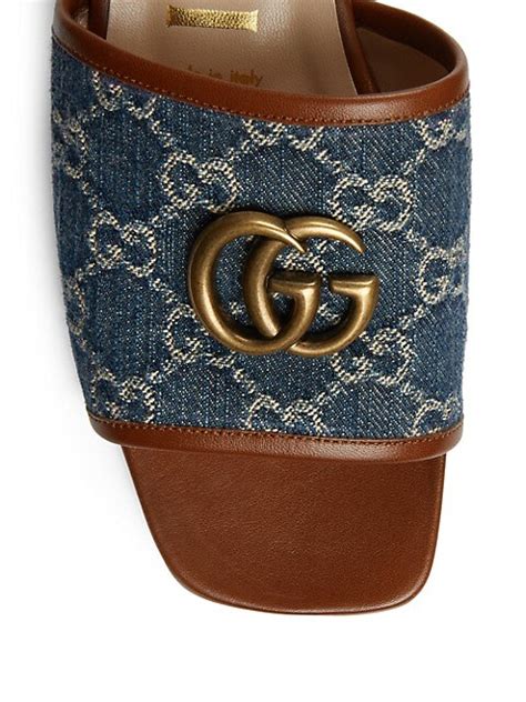 sandali flat gucci|gucci jolie denim flats sandals.